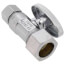 1/2" Nom Comp x 3/8" OD Comp 1/4 Turn Straight Stop Valve, Lead Free (Chrome)