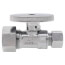 1/2" Nom Comp x 3/8" OD Comp 1/4 Turn Straight Stop Valve, Lead Free (Chrome)