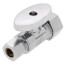 1/2" Nom Comp x 3/8" OD Comp 1/4 Turn Straight Stop Valve, Lead Free (Chrome)