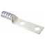 Rectangle Ring Terminal, Non-Insulated, 4/0 AWG, Compression Connection 4.7" Long, Purple, 54866BE