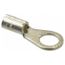Round Ring Terminal, Non-Insulated, 8 AWG, Crimp 1.32" Long, 0.59" Wide, Red (Pack of 25), D8-38
