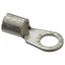 Round Ring Terminal, Non-Insulated, 4 AWG, Crimp 1.35" Long, 0.6" Wide, Yellow (Pack of 20), F4-38
