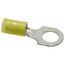 D Ring Terminal, Nylon Insulated, 12 - 10 AWG, Crimp 1.21" Long, 0.53" Wide, Yellow (Pack of 50), RC10-516