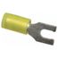 Fork Terminal Yellow, Non-Insulated, #8 Stud, Crimp 600V (Pack of 50), C10-8F