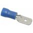 Male Wire Disconnect, Blue, Vinyl, 16-14 AWG, 1/4" Tab (Pack of 75), TV14-250MD-XV