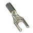 Locking Fork Terminal, Red, Non-Insulated, #6 Stud, Crimp 600V (Pack of 100), A18-6FL