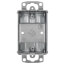 1-1/2" Non-Gangable Switch Box w/ 1/2" Knockouts, NM Cable Clamps (C-5) & Ears Flush for Old Work