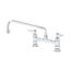 Double Pantry Faucet, Deck Mount, 8" Centers, 12" Swing Nozzle (062x), Lever Handles, B-0221
