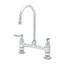 Double Pantry Faucet, Deck Mount, 8" Centers, Swivel/rigid Gooseneck, Lever Handles, B-0320