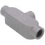 1/2" Rigid Threaded T Type Aluminum Conduit Body - Aluminum