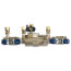 1" 850-QT-FZ DC Double Check Valve Backflow Prevention Assembly w/ 1/4-Turn Shutoff Valve