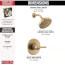 Saylor Monitor 14 Series Shower Trim (Champagne Bronze), T14235-CZ