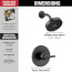 Trinsic Monitor 14 Series Shower Trim (Matte Black), T14259-BL