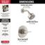 Modern Monitor 14 Series Shower Trim, T14259-SS-PP (Stainless)