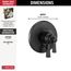Dorval Monitor 17 Series Valve Trim Only (Matte Black), T17056-BL