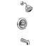 Chrome Traditional Tub And Shower Trim Package With Single Function Shower Head - Less Valve