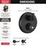 Dorval Traditional 2-handle Monitor 14 Series Valve Trim w/ 3 Setting Diverter (Matte Black), T24856-BLLHP