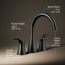 Simplice Two Handle Deck Mount Bathroom Faucet, Trim Only (Matte Black), K-T26426-4-BL