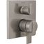 Ara Angular Modern Monitor 17 Series Valve Trim w/ 3-Setting Diverter (Stainless Steel), T27867-SS