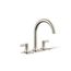 Venza Two Handle Deck Mount Bathroom Faucet, Trim Only (Brushed Nickel), K-T28131-4-BN