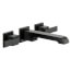 Ara Two Handle Wall Mount Bathroom Faucet (Matte Black), T3567LF-BLWL