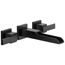Ara Two Handle Wall Mount Channel Bathroom Faucet Trim, 1.20 GPM (Matte Black), T3568LF-BLWL
