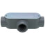 1" Threaded T Type Rigid Conduit Body with Cover & Gasket - Aluminum