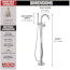 Trinsic Single Handle Floor Mount Tub Filler Trim w/ Hand Shower (Chrome), T4759-FL