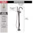 Trinsic Single Handle Floor Mount Tub Filler Trim w/ Hand Shower (Venetian Bronze), T4759-RBFL