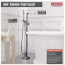 Ara Single Handle Floor Mount Tub Filler Trim w/ Hand Shower (Chrome), T4767-FL
