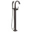 Stryke Single Handle Floor Mount Tub Filler Trim w/ Hand Shower (Venetian Bronze), T4777-RBFL