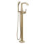 Cassidy Single Handle Floor Mount Tub Filler Trim w/ Hand Shower, No Handles Included (Champagne Bronze), T4797-CZFL-LHP
