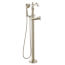 Cassidy Single Handle Floor Mount Tub Filler Trim w/ Hand Shower, No Handles Included (Polished Nickel), T4797-PNFL-LHP