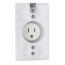 Tamper Resistant Recessed Clock Hanger Single Receptacle/Outlet, NEMA 5-15R - White (15A, 125V, 2P)
