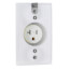 Tamper Resistant Recessed Clock Hanger Single Receptacle/Outlet, NEMA 5-20R - White (20A, 125V, 2P)