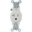 Tamper Resistant Single Receptacle Outlet, NEMA 5-20R - White (20A, 125V, 2P)