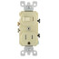 Combination Tamper Resistant Duplex Receptacle/Switch - Ivory (15A, 120V, 1P)