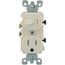 Combination Tamper Resistant Duplex Receptacle/Switch - Light Almond (15A, 120V, 1P)