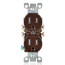 Tamper-Resistant Duplex Receptacle w/ Quickwire Push-In & Side Wire, 2P, 15A, NEMA 5-15R - Brown (125V)