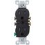 Tamper-Resistant Duplex Receptacle w/ Quickwire Push-In & Side Wire, 2P, 15A, NEMA 5-15R - Brown (125V)