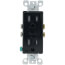 Decora Tamper-Resistant Duplex Receptacle w/ Quickwire Push-In & Side Wire, 2P, 15A, NEMA 5-15R - Black (125V)