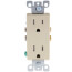 Decora Tamper Resistant Duplex Receptacle w/ Quickwire & Self-Grounding, 15A - Ivory (125V)