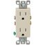 Decora Tamper Resistant Duplex Receptacle w/ Quickwire & Self-Grounding, 15A - Light Almond (125V)