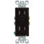 Decora Tamper-Resistant Duplex Receptacle w/ Quickwire Push-In & Side Wire, 2P, 15A, NEMA 5-15R - Brown (125V)