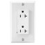 Decora Plus Tamper Resistant Surge Protective Duplex Receptacle/Outlet - White (20A, 125V, 2P)