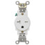 Heavy-Duty Tamper Resistant Single Receptacle Outlet, 20A, NEMA 6-20R - White (250V)