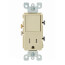 Decora Combination Rocker Switch/Receptacle, NEMA 5-15R - Ivory (15A, 120V, 1P)