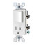 Decora Combination Rocker Switch/Receptacle, NEMA 5-15R -White (15A, 120V, 1P)