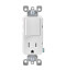 Decora Combination Rocker Switch/Receptacle, NEMA 5-15R -White (15A, 120V, 1P)