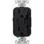 Decora Tamper-Resistant Combination Duplex Receptacle w/ USB Chargers, 15A, NEMA 5-15R - Black (125V)